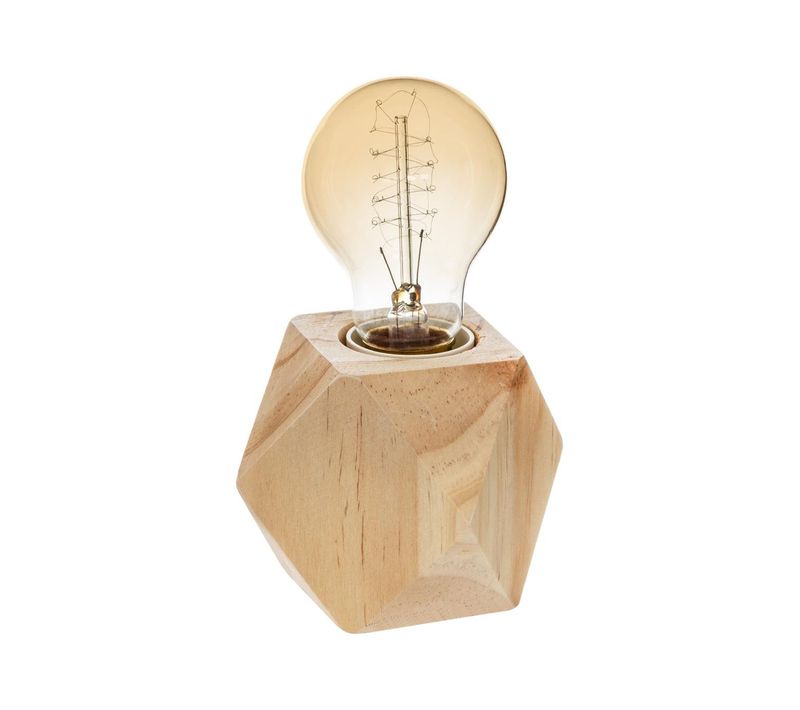 Lampe Origami Socle En Bois De Pin