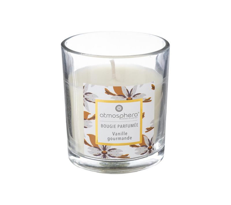 Bougie Parfumée Vanille Gourmande Pot En Verre 110 G