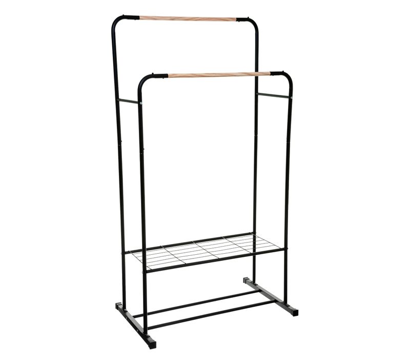 Penderie Portant à Vêtements En Métal Noir H 149 Cm