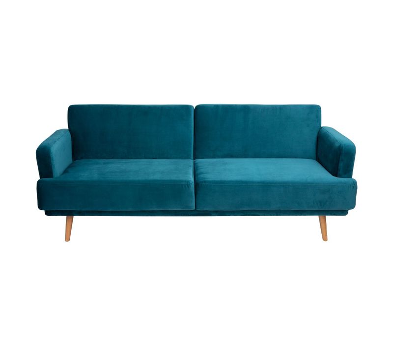 Canapé Convertible Lit Jack - 3 Places - Bleu Canard