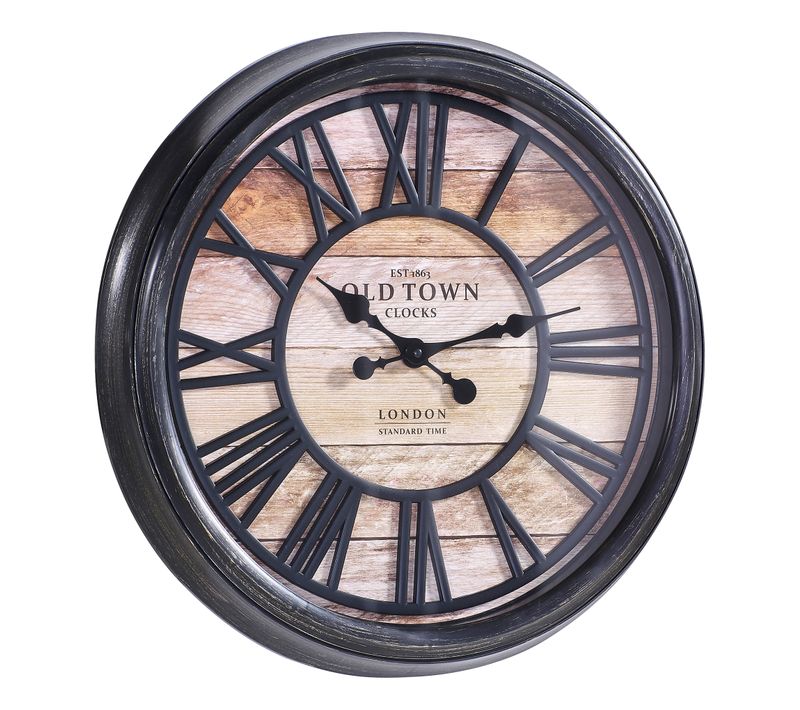 Pendule Murale Rétro Industriel En Relief D 50 Cm