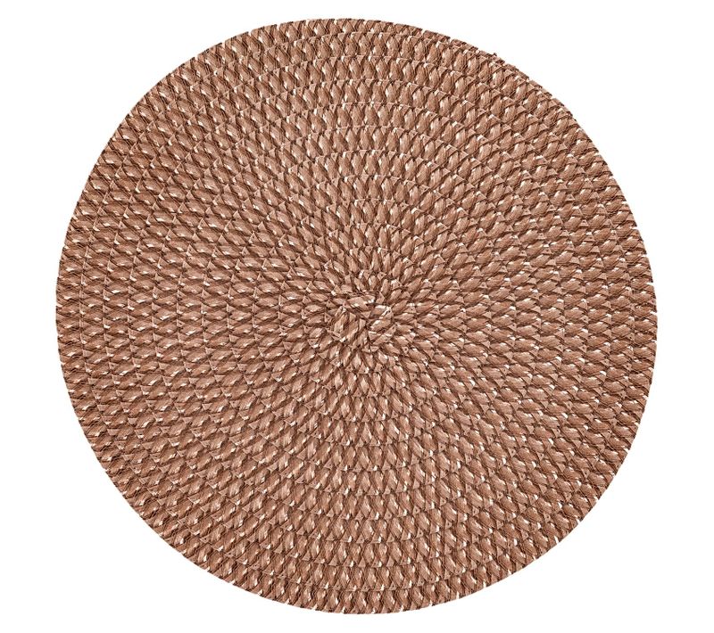 Set De Table Design Tressé Irise - Diam. 38 Cm - Marron