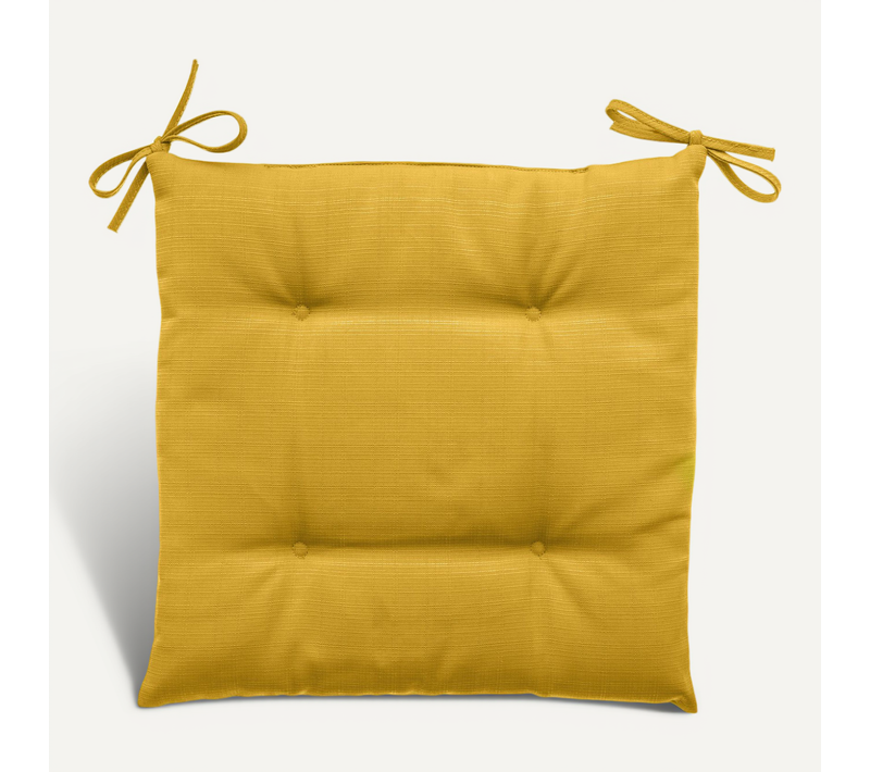 Galette De Chaise D'extérieur Korai - 40 X 40 Cm - Jaune Moutarde