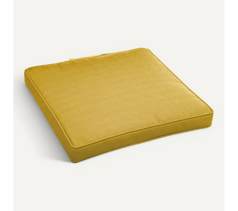 Galette De Chaise D'extérieur À Scratch Korai - 40 X 40 Cm - Jaune Moutarde