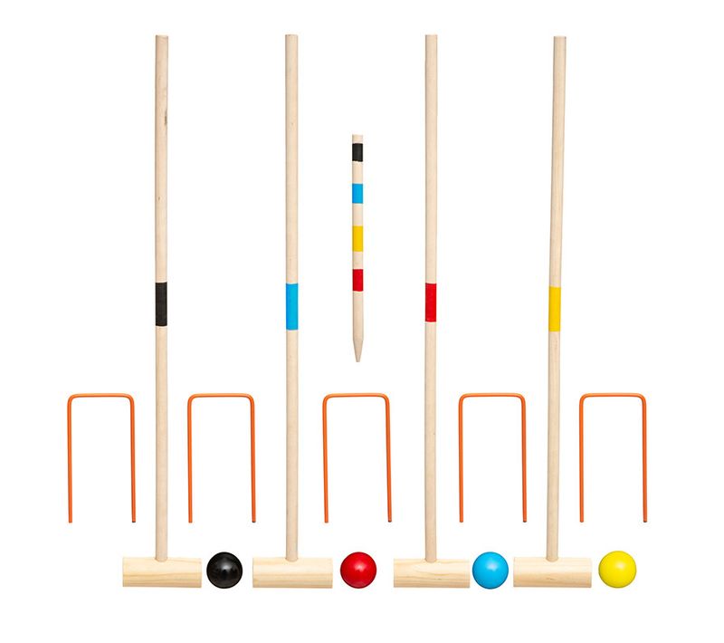 Jeu De Croquet En Bois Pour L'extérieur