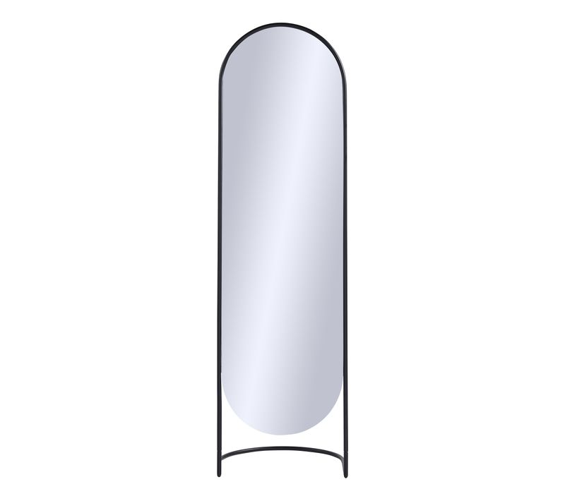 Miroir Sur Pied Noir - Métal H140 Cm