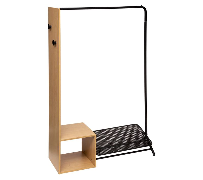 Portant À Vêtement Design Scandinave Silo - L. 102 X H. 165 Cm - Noir