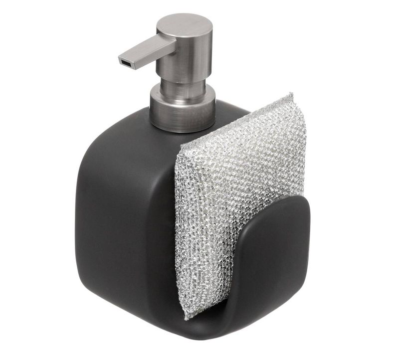 Distributeur Savon Avec éponge 400ml Noir