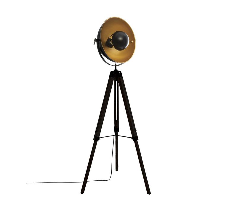 Lampadaire Trépied Loft Noir Lahti Atmosphera