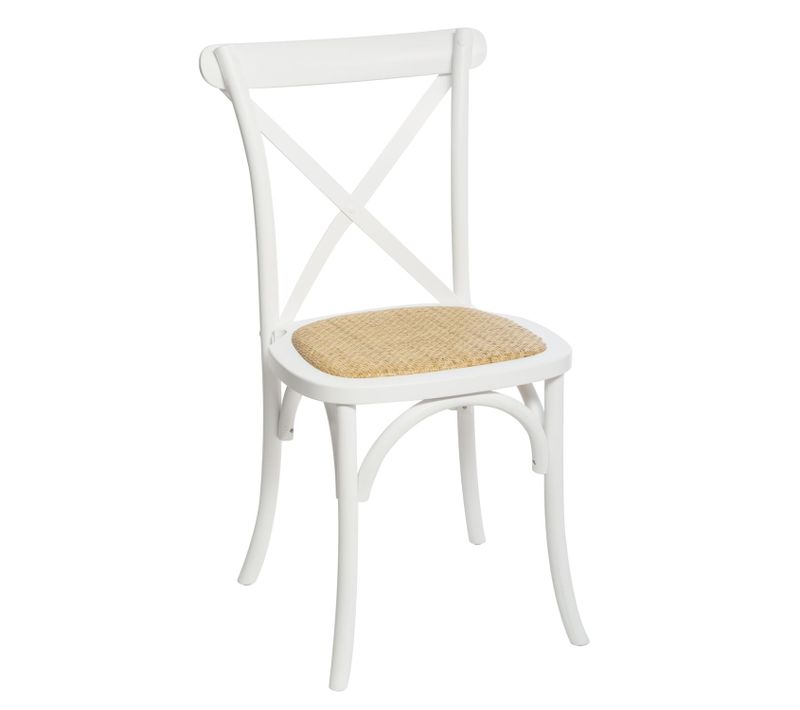 Chaise Bistrot Design D'antan En Bois Isak - Blanc