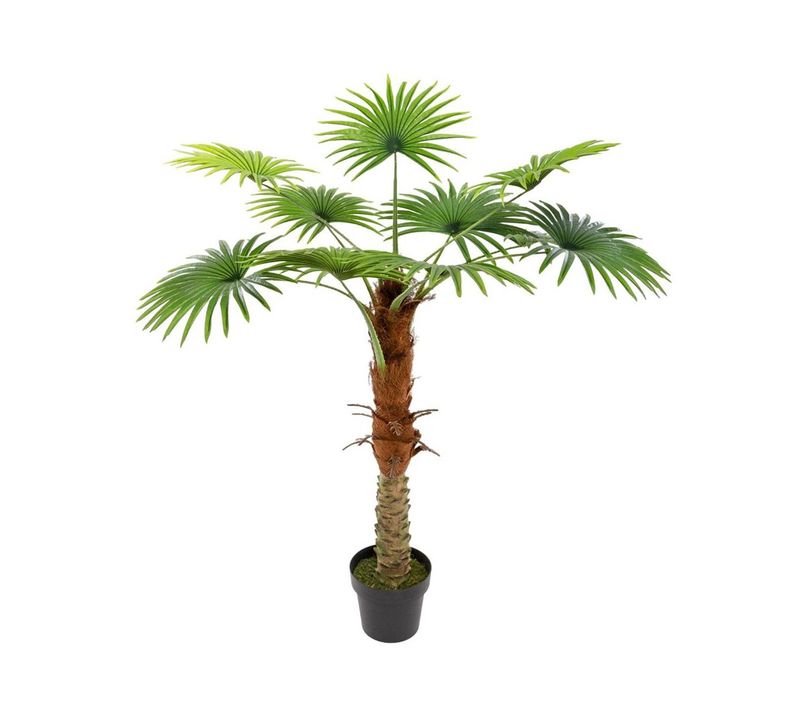 Plante Artificielle En Pot "palmier" 120cm Vert