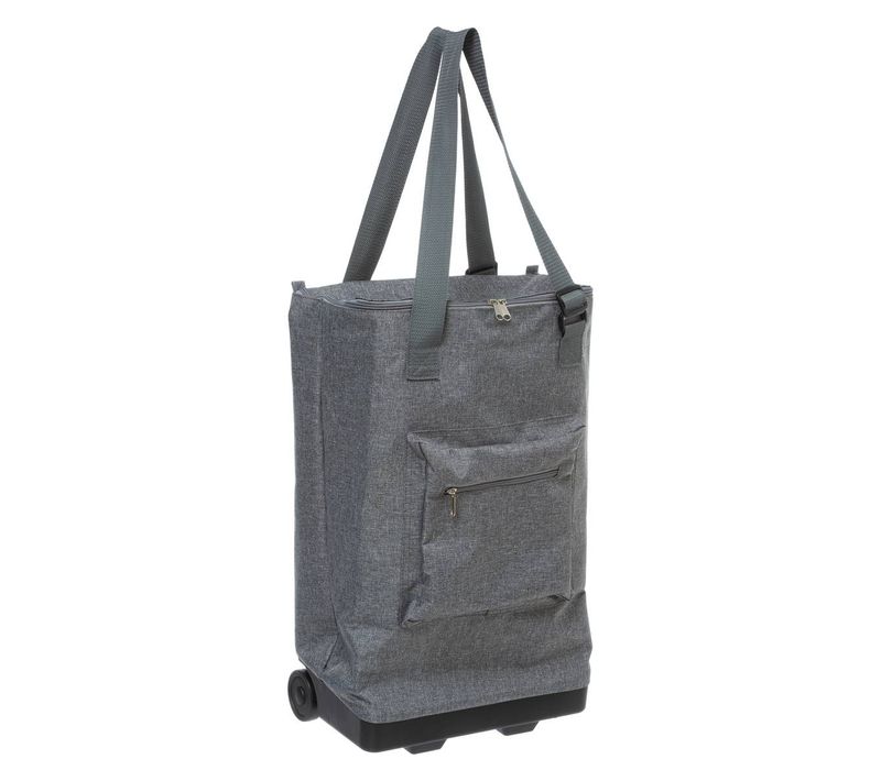 Sac De Shopping Avec 2 Roulettes Gris