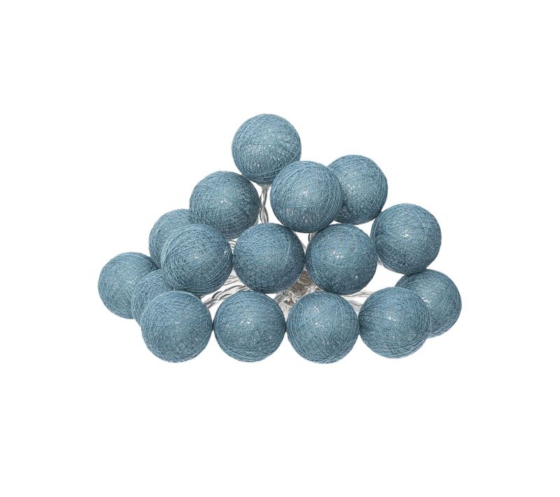 Guirlande LED 16 Boules - Bleu Canard