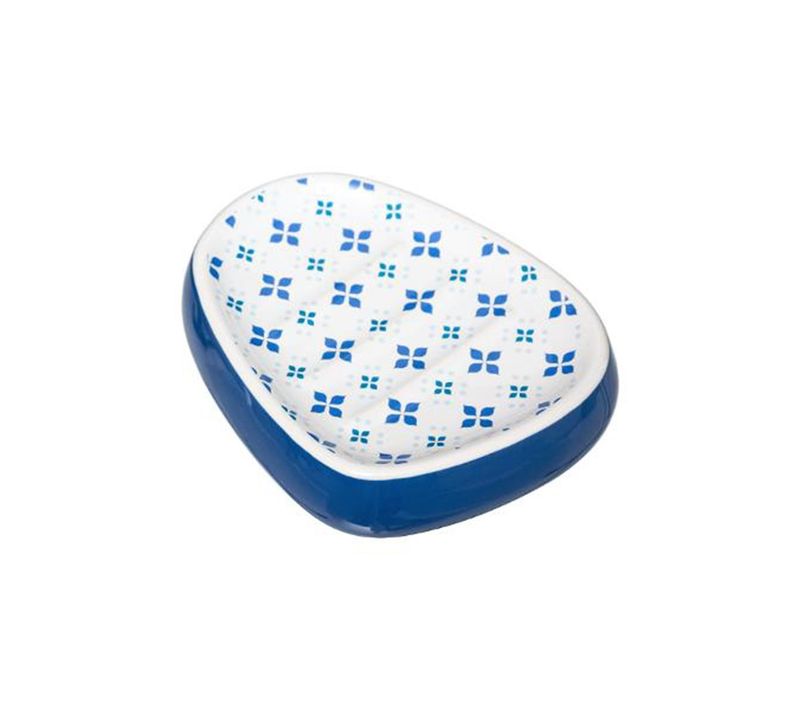 Porte Savon En Céramique "zula" 12cm Bleu
