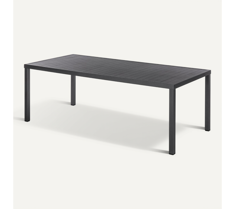 Table Fixe Rectangulaire Piazza - 8 Places - Graphite