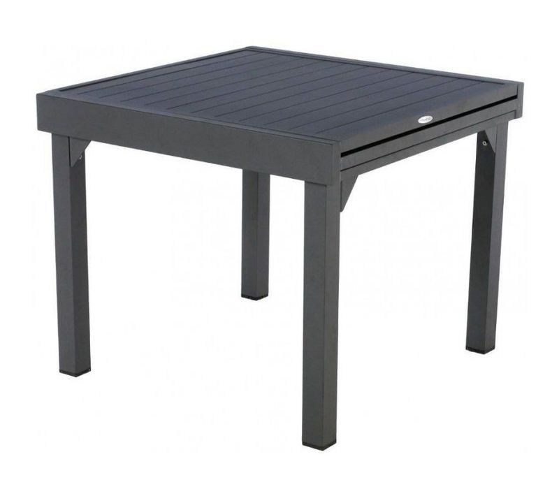 Table Rectangulaire Extensible Piazza 8 P. Graphite Hespéride