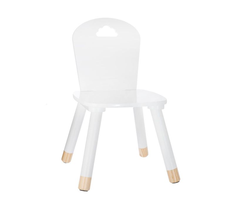 Chaise Pour Enfant En Bois Blanc H 50 Cm