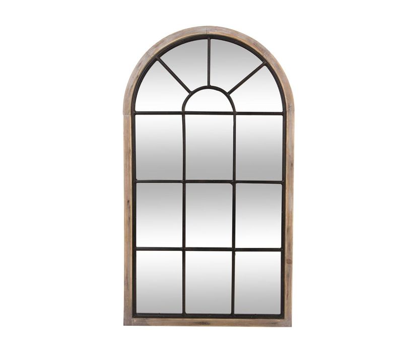 Miroir "zoé" - Métal et Bois 60x107 Cm