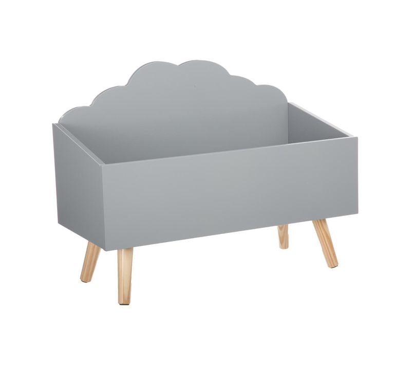 Coffre De Rangement Sur Pied Coffre à Jouet Nuage Gris