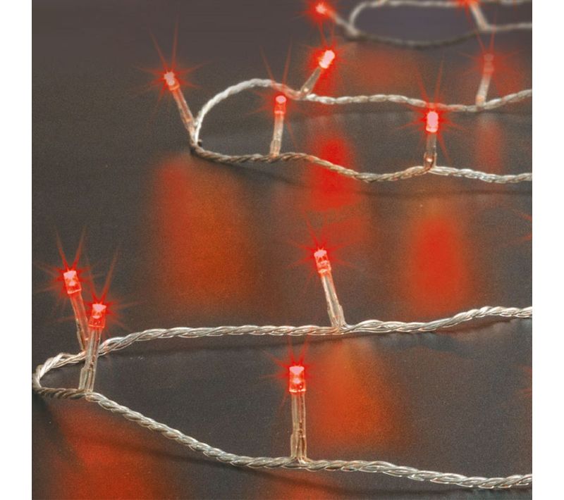 Guirlande Lumineuse Extérieur 20 Mètres 200 LED Rouge Et 8 Jeux De Lumière