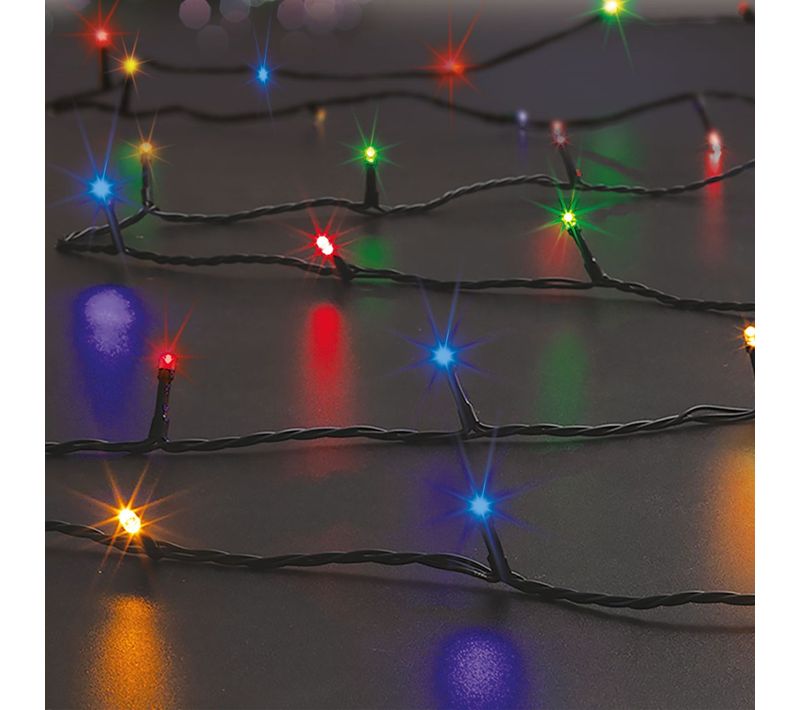 Guirlande Lumineuse  Solaire 5 Mètres 50 LED Multicolore 8 Jeux De Lumière