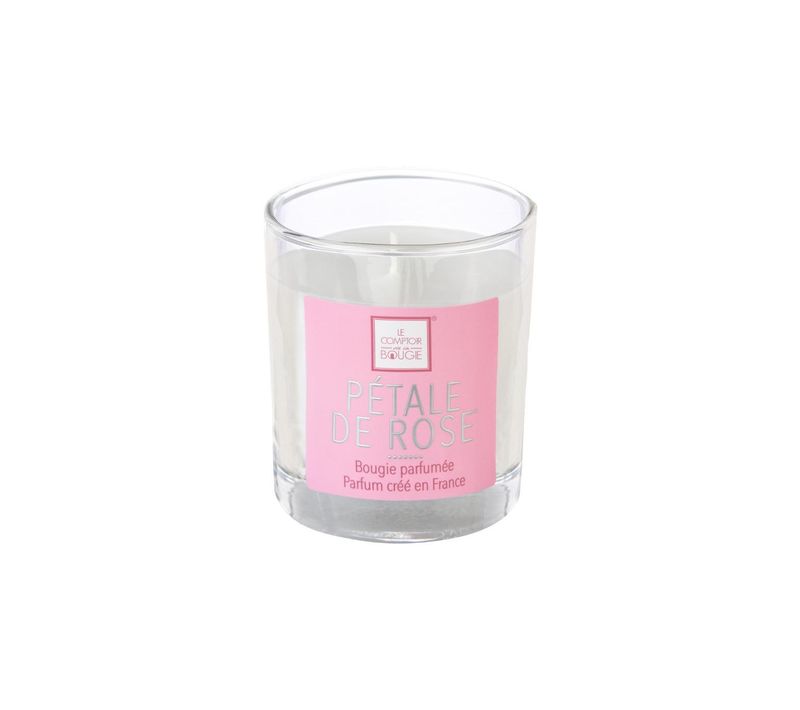 Bougie Parfumée Pétale De Rose Pot En Verre 190 G