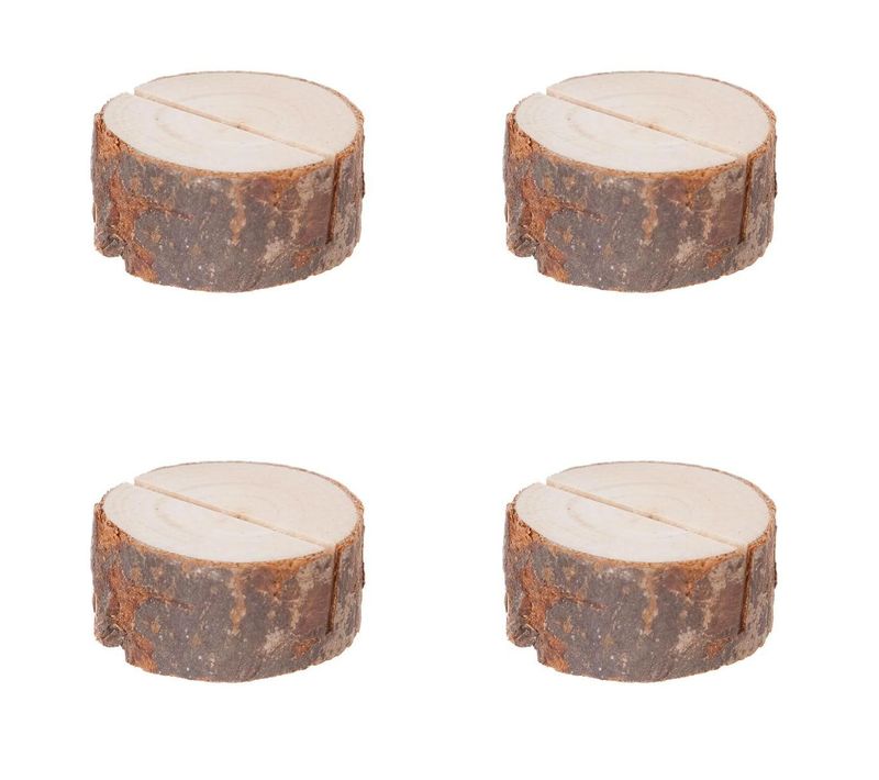 Lot De 4 Cavaliers De Table "rondin" 4cm Marron