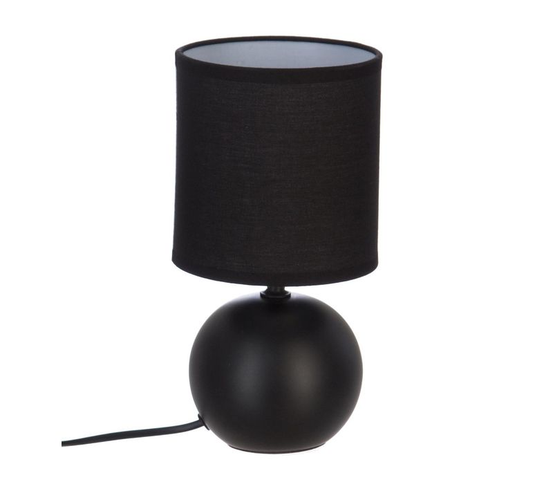 Lampe En Céramique Pied Boule Noir Mat