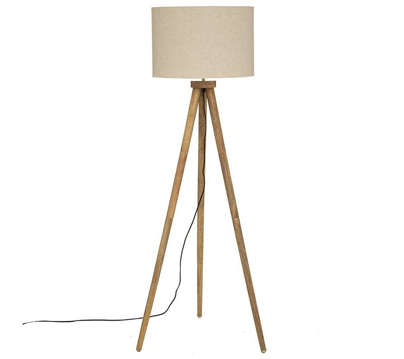 Lampadaire Trépied Bois Olga Atmosphera