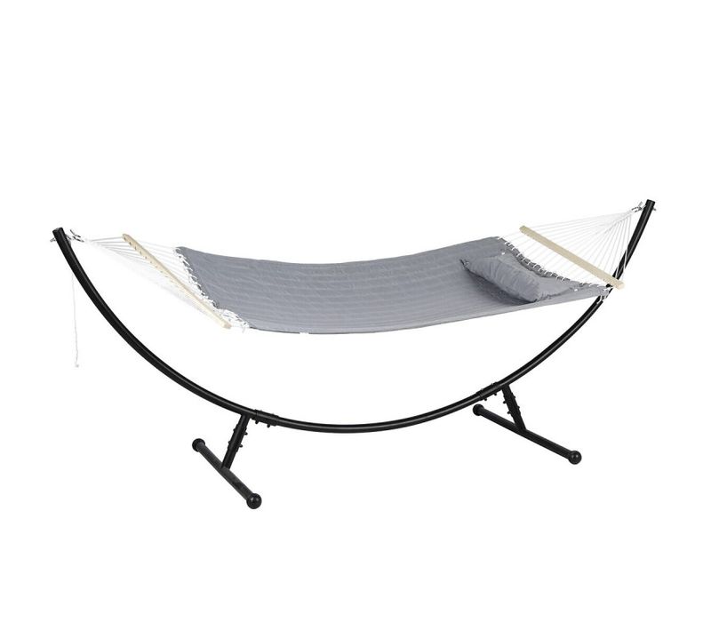 Toile De Hamac Matelassé Akio Gris Sans Pied Hespéride - Gris Clair