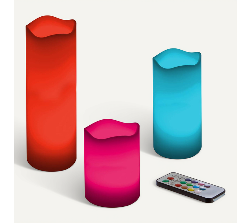 Coffret De 3 Bougies à LED Avec Télécommande