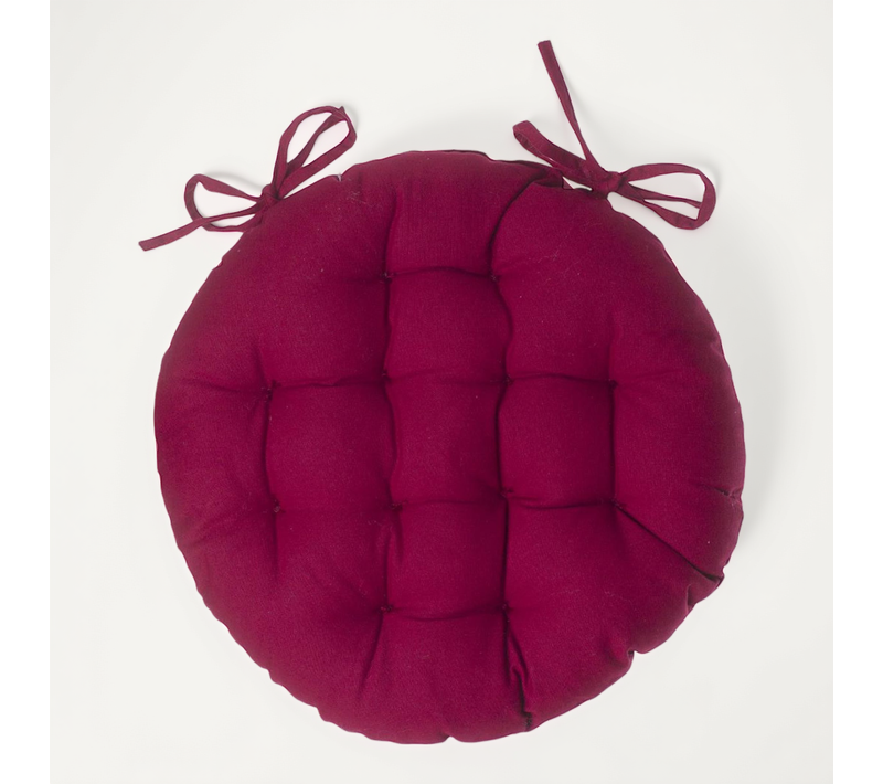 Galette De Chaise Ronde Rouge D 38 Cm