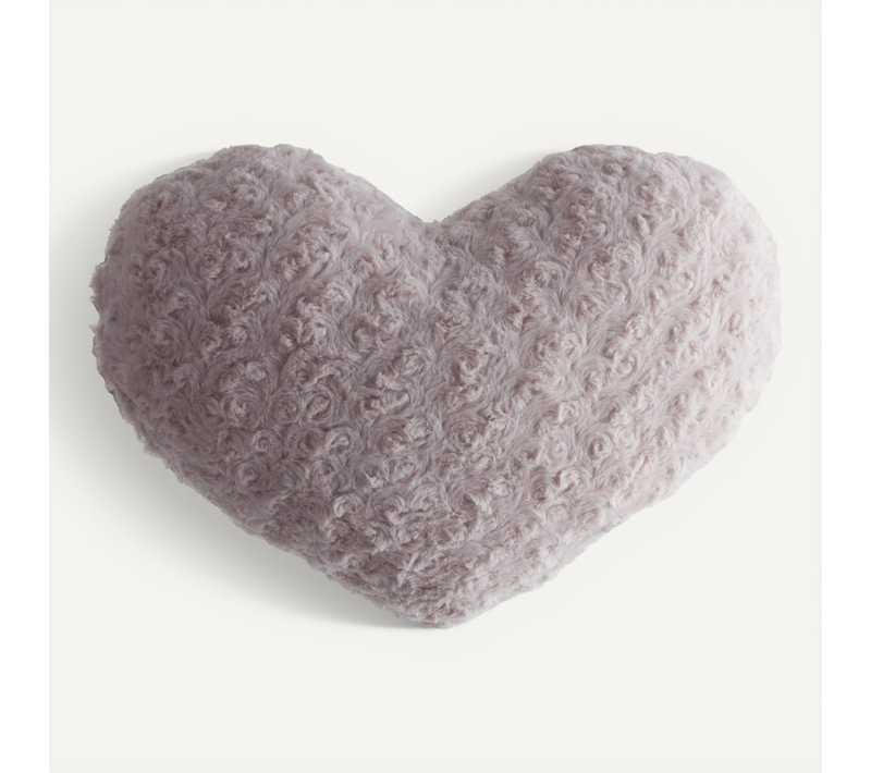 Coussin Coeur Bouclette Rose