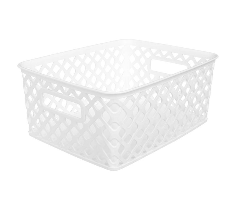 Panier En Plastique 4l "folk" Blanc