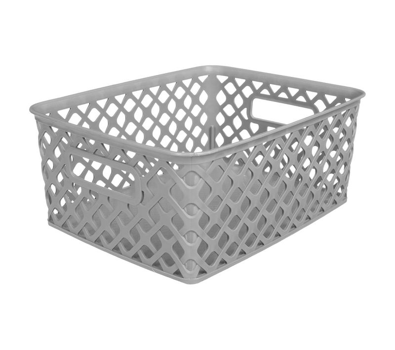 Panier En Plastique 4l "folk" Gris
