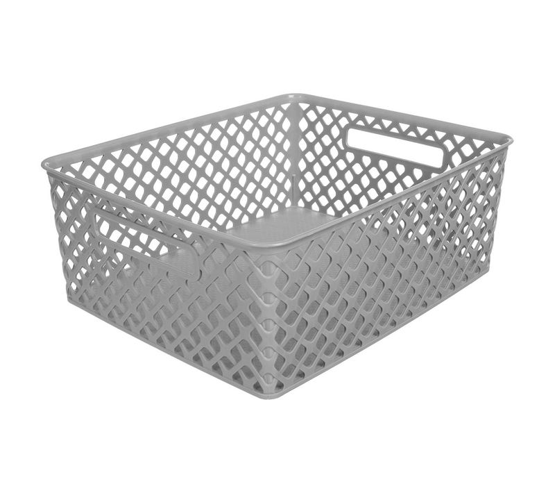 Panier En Plastique 11l "folk" Gris