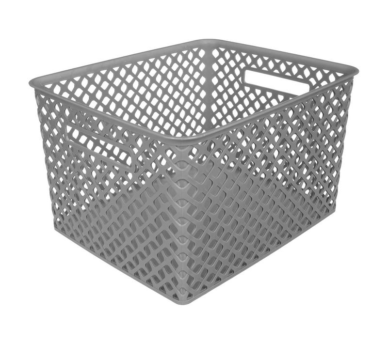 Panier En Plastique 19l "folk" Gris
