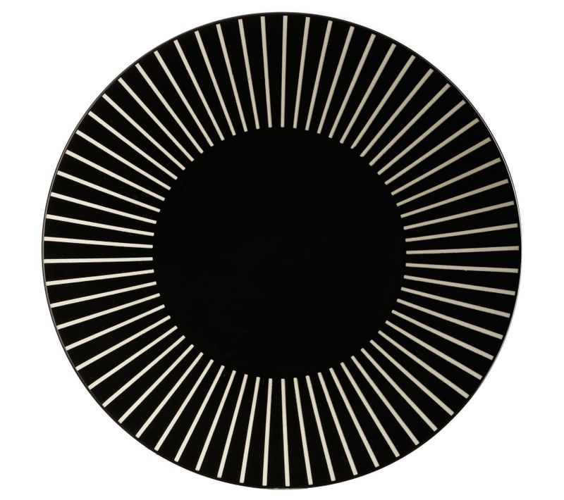 Assiette Plate Sun - Diam. 27 Cm - Noir