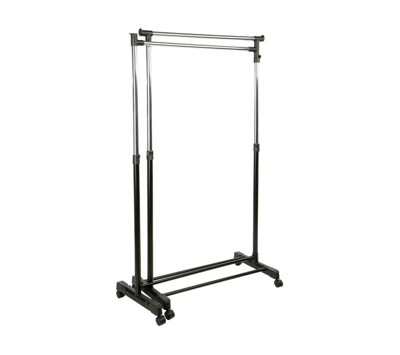 Penderie Portant à Vêtements Double Et Pivotant