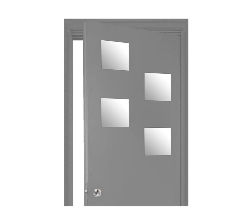 Lot De 4 Miroirs Adhésifs Carrés En Verre 20 X 20 Cm