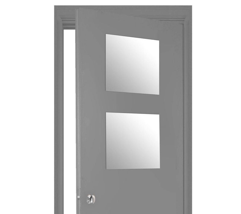 Lot De 2 Miroirs Carrés Adhésifs 40x40