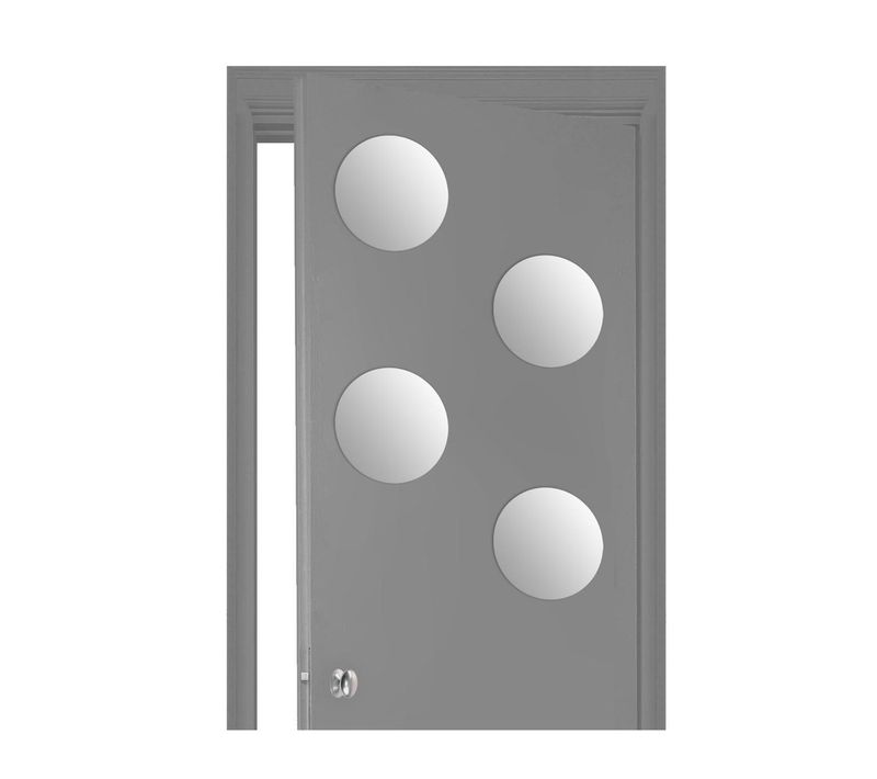 Lot De 4 Miroirs Adhésifs Ronds En Verre 20 X 20 Cm