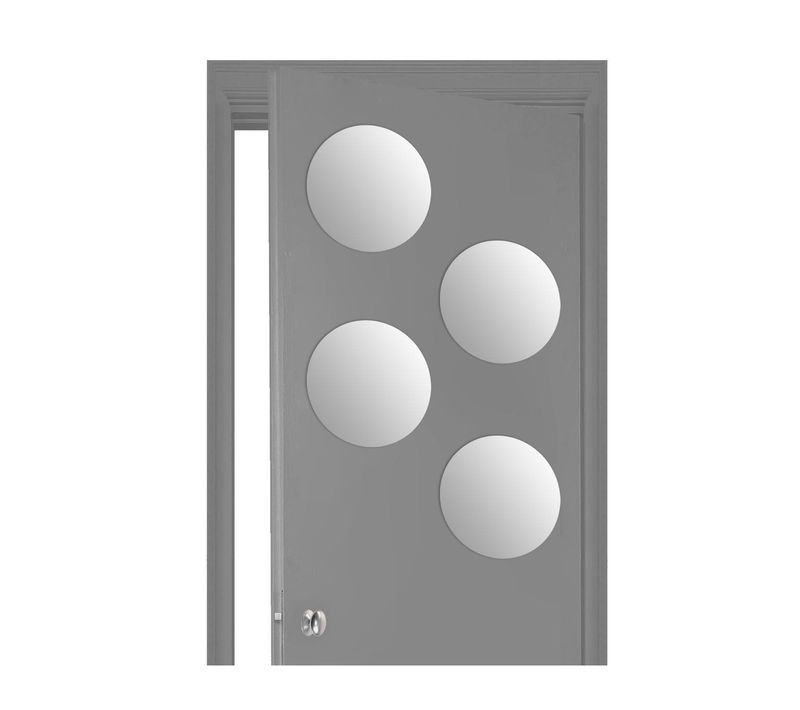 Lot De 4 Miroirs Adhésifs Ronds En Verre 30 X 30 Cm