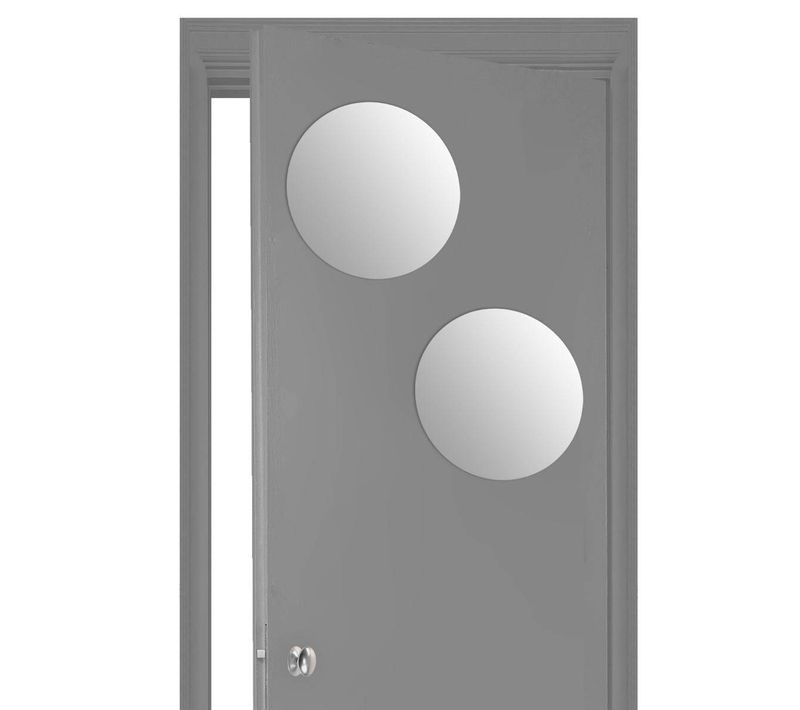 Lot De 2 Miroirs Ronds Adhésifs 40x40