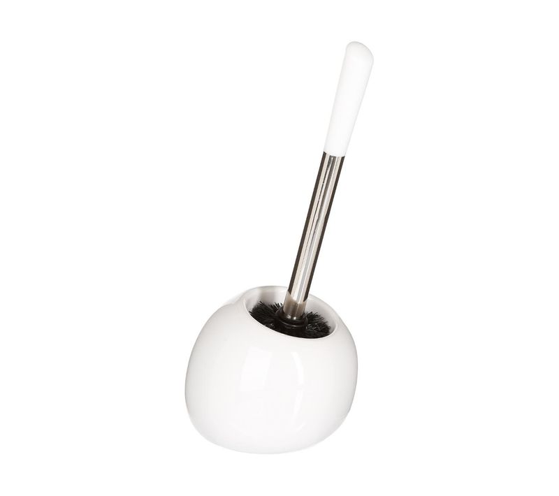 Brosse Wc Avec Support En Céramique Blanc Brillant