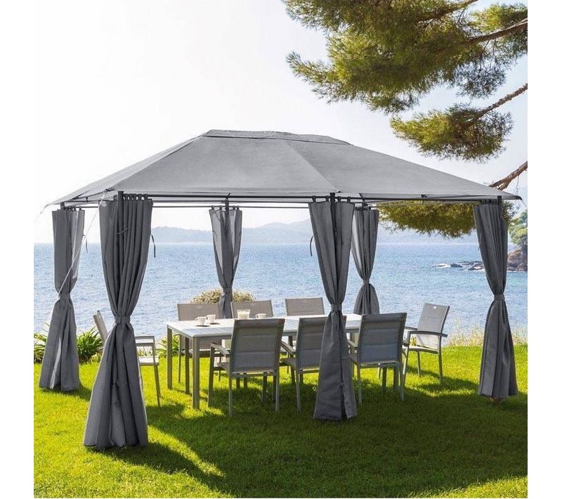 Tonnelle 3x4 M Santorini Gris Ardoise Hespéride