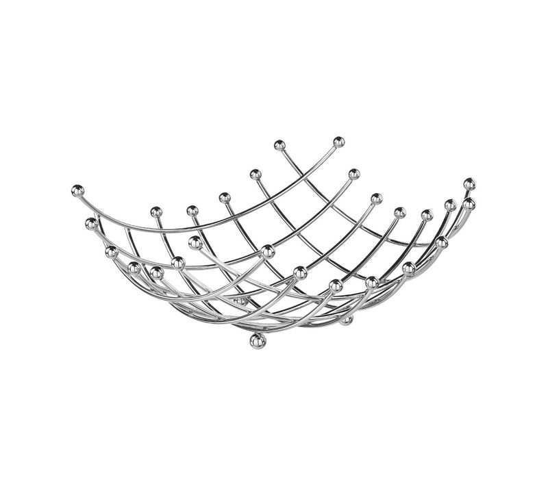 Corbeille à Fruits En Métal Chromé 31 Cm