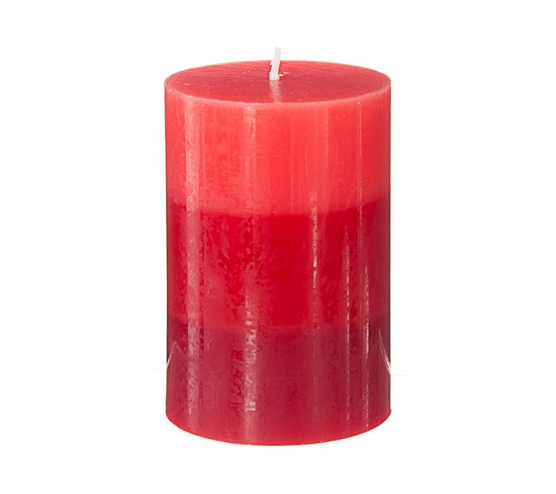 Bougie Tricolore Parfumée Fruits Rouges H 10 Cm