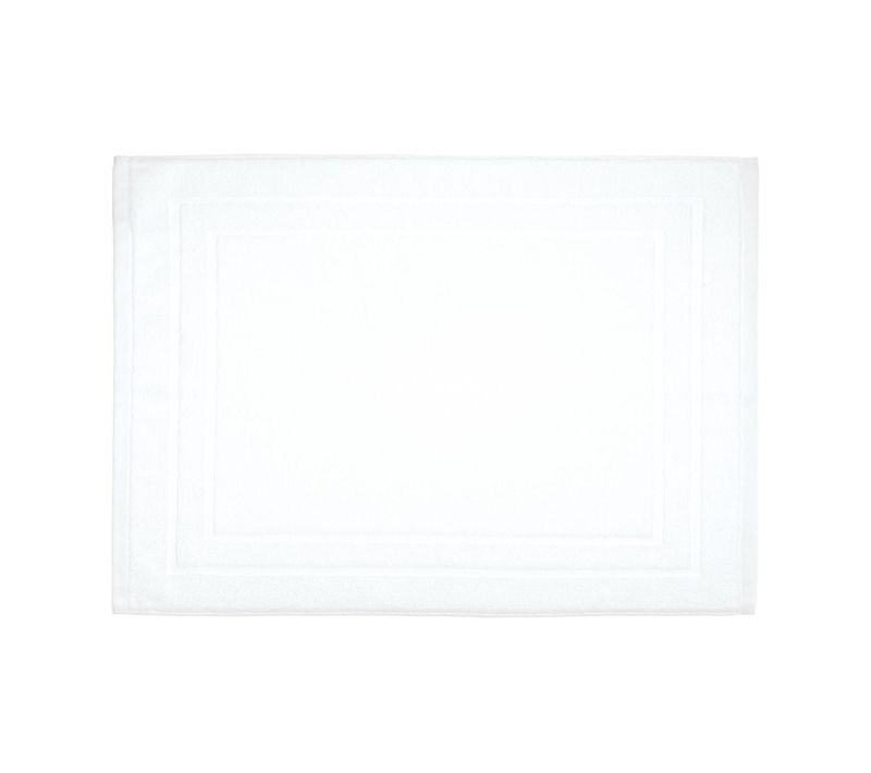 Tapis De Salle De Bain En Coton Blanc 50 X 70 Cm