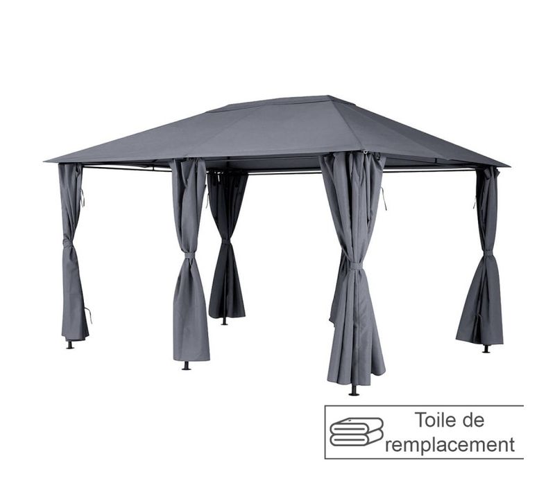 Toile De Remplacement Ardoise Pour Tonnelle Hespéride Santorini